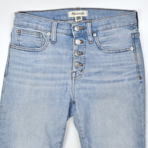 Madewell 9" High-Rise Skinny Crop Jeans Button Fly 26 - Picture 3 of 6